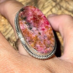 Rhodonite Ring Size 8 3/4